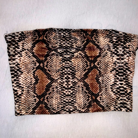 Snake Skin Bandeau Top - Picture 1 of 1